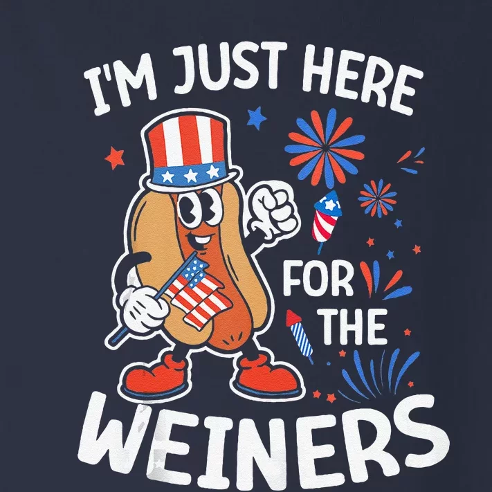 IM Just Here For The Weiners Funny Usa 4th Of July Toddler Long Sleeve Shirt