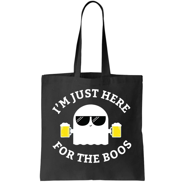 Im Just Here For The Boos Funny Halloween Beer Tote Bag