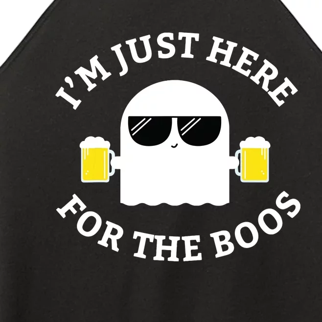 Im Just Here For The Boos Funny Halloween Beer Women’s Perfect Tri Rocker Tank