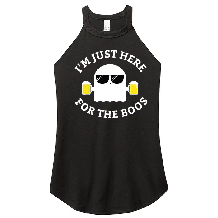 Im Just Here For The Boos Funny Halloween Beer Women’s Perfect Tri Rocker Tank