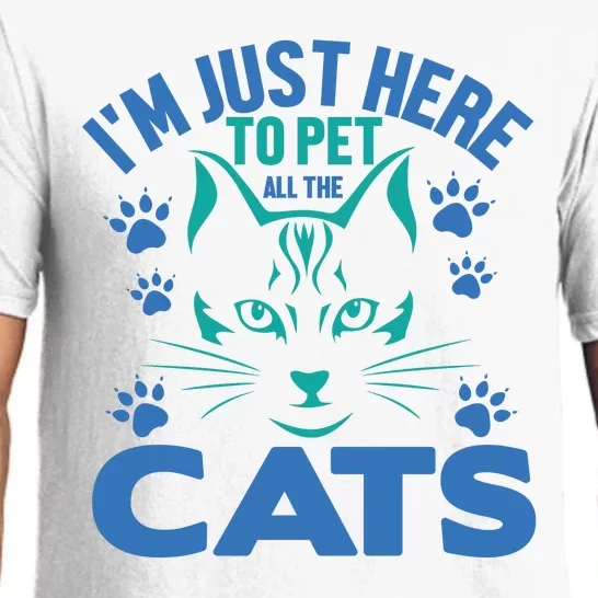 I'm Just Here To Pet All The Cats Pajama Set