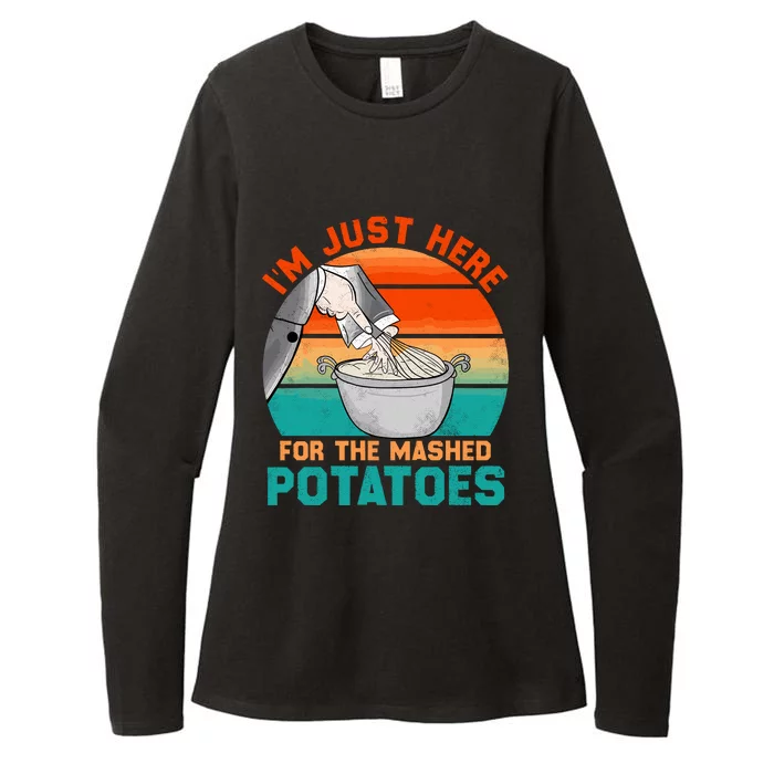 IM Just Here For The Mashed Potatoes Cute Thanksgiving Food Womens CVC Long Sleeve Shirt