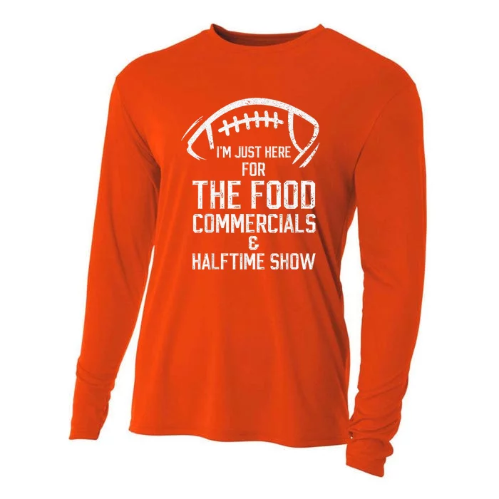 I’m Just Here For The Food Commercials And Halftime Show Cooling Performance Long Sleeve Crew