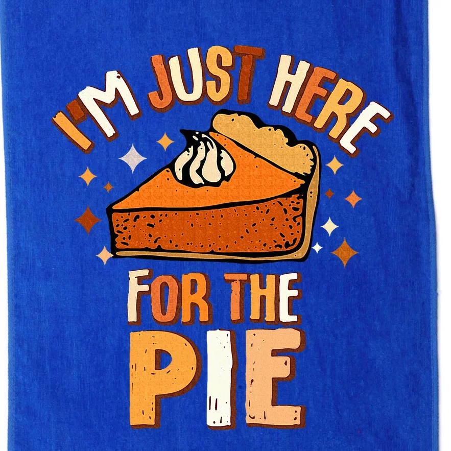 I'm Just Here For The Pie Thanksgiving Fall Autumn Retro Platinum Collection Golf Towel