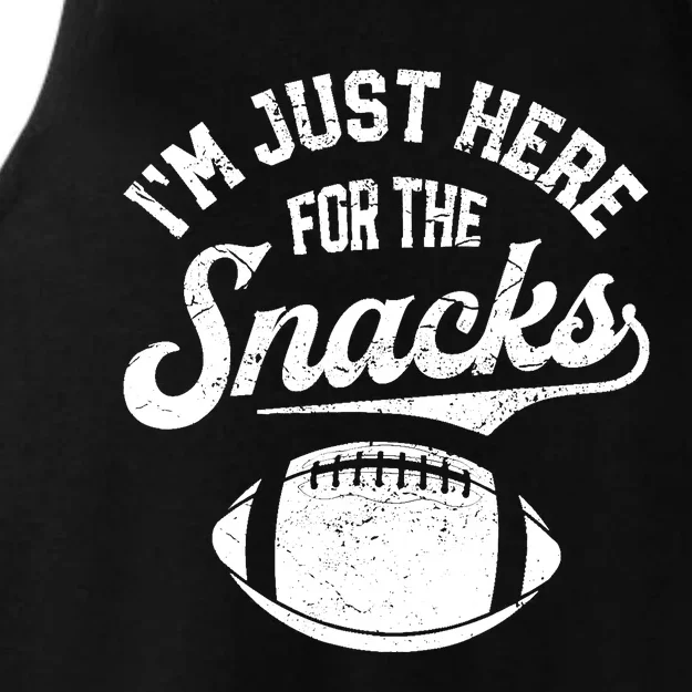 IM Just Here For The Snacks Funny Fantasy Football League Ladies Tri-Blend Wicking Tank