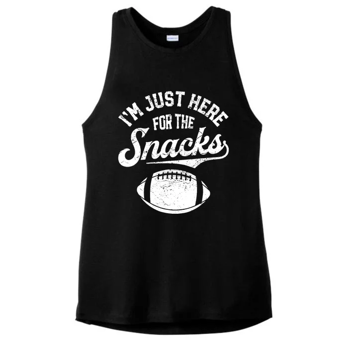 IM Just Here For The Snacks Funny Fantasy Football League Ladies Tri-Blend Wicking Tank