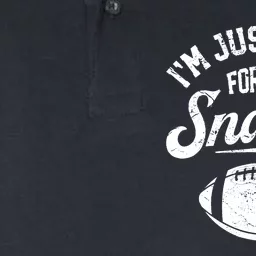 IM Just Here For The Snacks Funny Fantasy Football League Softstyle Adult Sport Polo