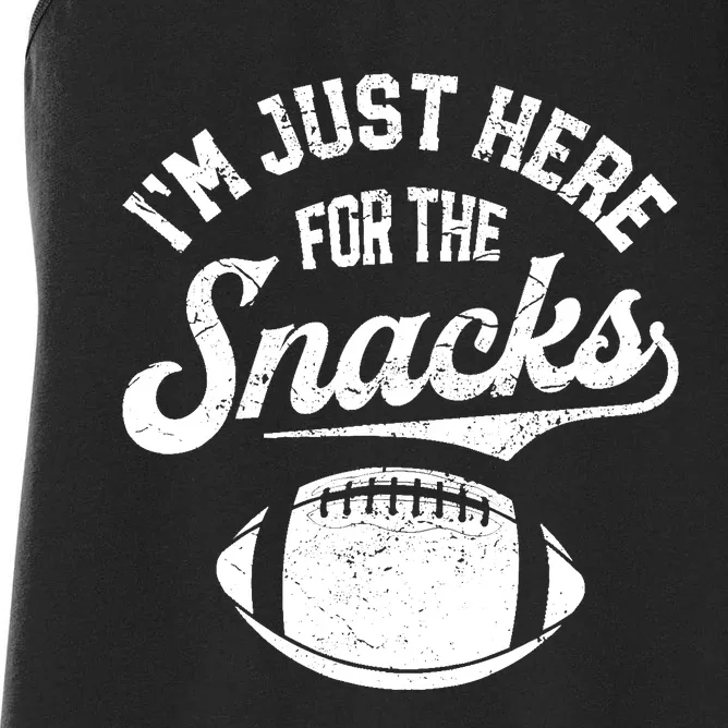 IM Just Here For The Snacks Funny Fantasy Football League Women's Racerback Tank