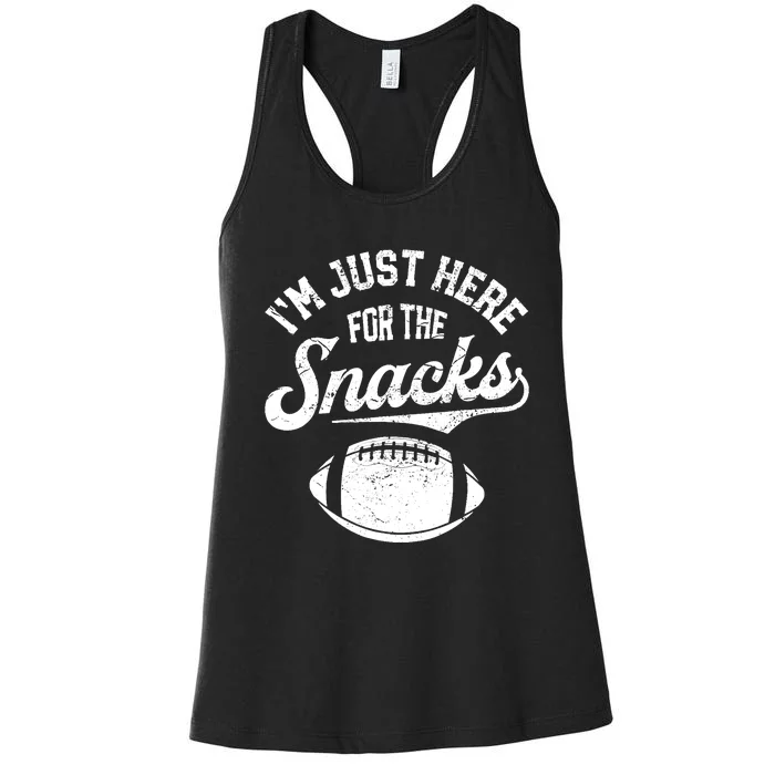 IM Just Here For The Snacks Funny Fantasy Football League Women's Racerback Tank