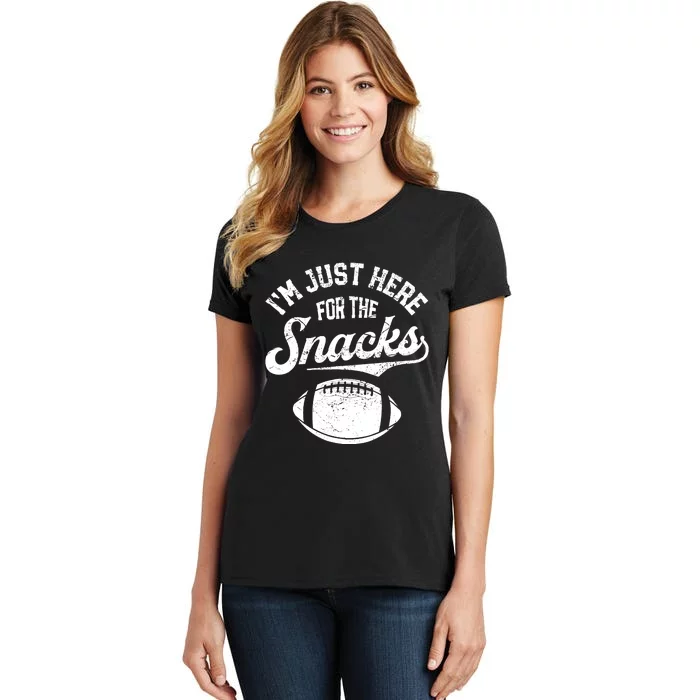 IM Just Here For The Snacks Funny Fantasy Football League Women's T-Shirt