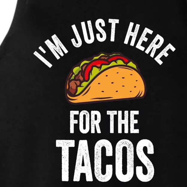 IM Just Here For The Tacos Funny Mexican Party Ladies Tri-Blend Wicking Tank