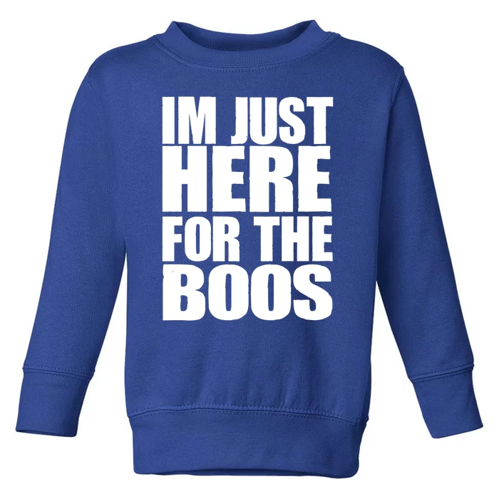 Im Just Here For The Boos I Am Just Here For The Booze Gift Toddler Sweatshirt