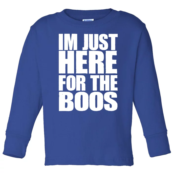 Im Just Here For The Boos I Am Just Here For The Booze Gift Toddler Long Sleeve Shirt