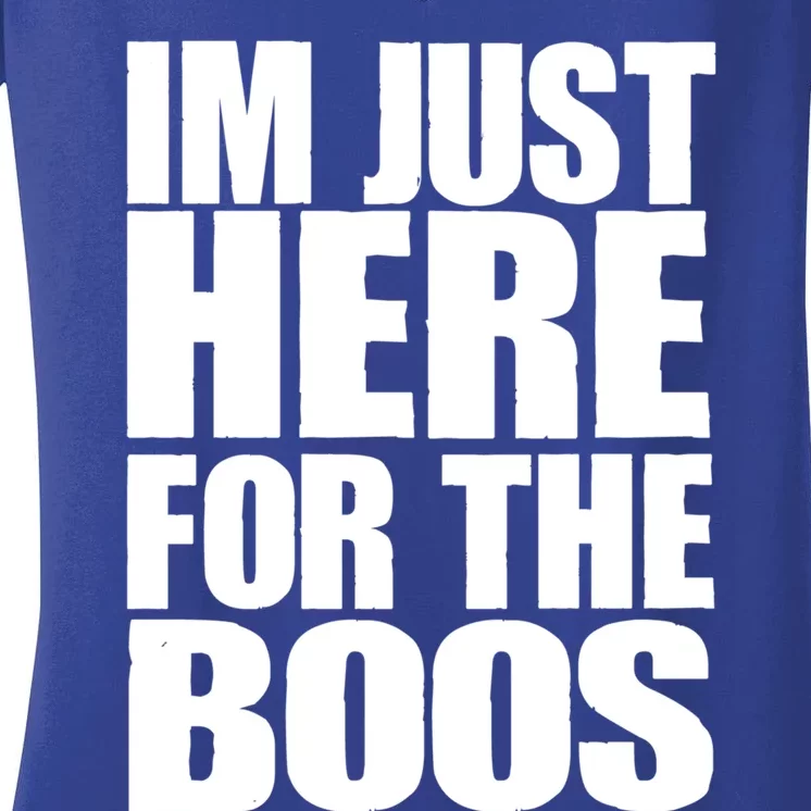 Im Just Here For The Boos I Am Just Here For The Booze Gift Women's V-Neck T-Shirt