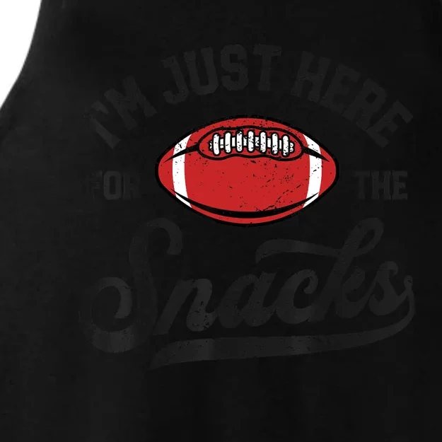 IM Just Here For The Snacks Funny Fantasy Football League Ladies Tri-Blend Wicking Tank