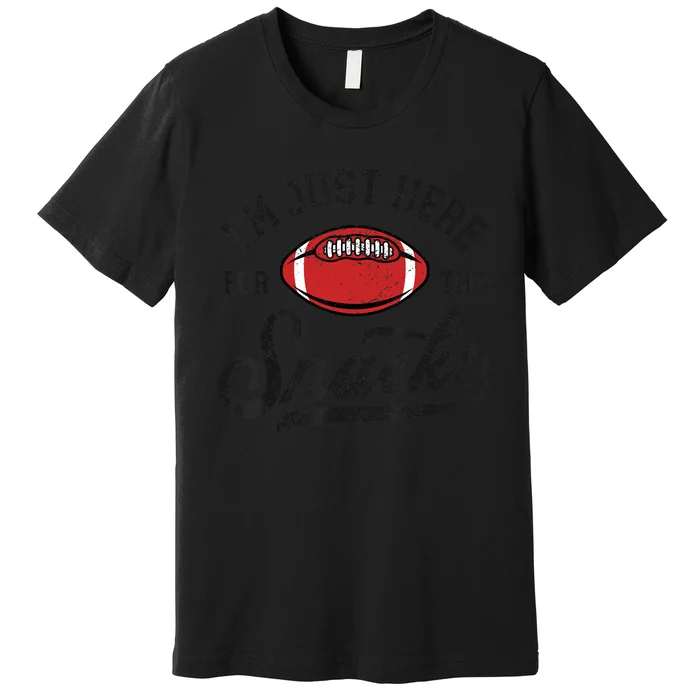 IM Just Here For The Snacks Funny Fantasy Football League Premium T-Shirt