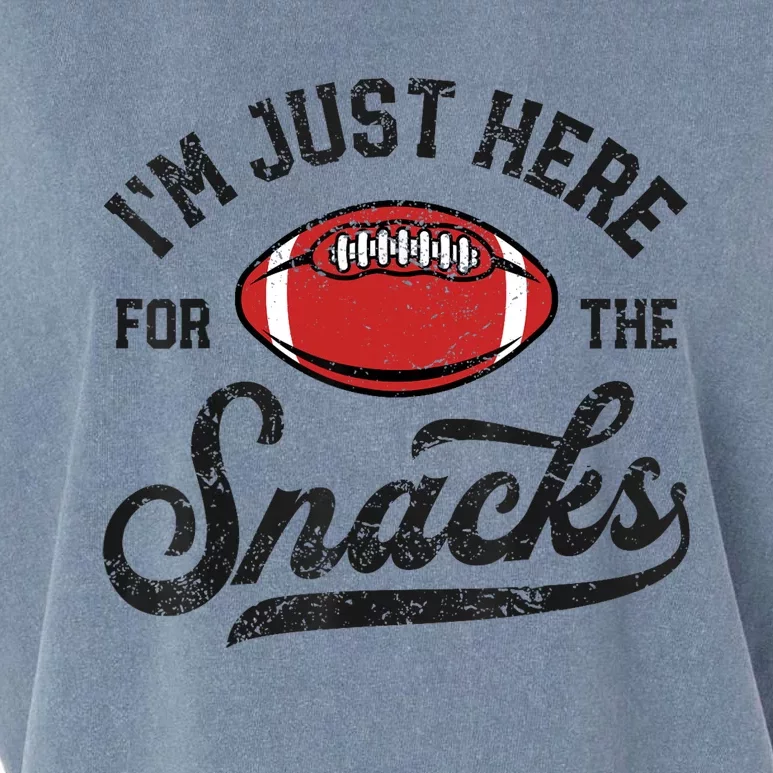 IM Just Here For The Snacks Funny Fantasy Football League Garment-Dyed Women's Muscle Tee