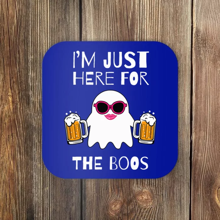 Im Just Here for the Boos Gifts Halloween Ghost Funny Woman Coaster