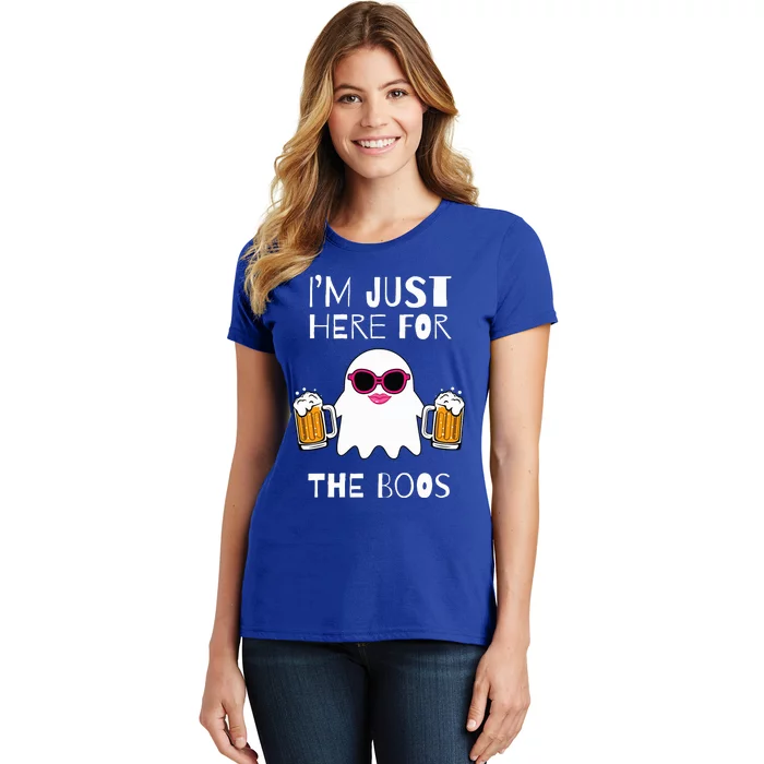 Im Just Here for the Boos Gifts Halloween Ghost Funny Woman Women's T-Shirt