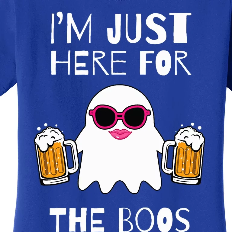 Im Just Here for the Boos Gifts Halloween Ghost Funny Woman Women's T-Shirt