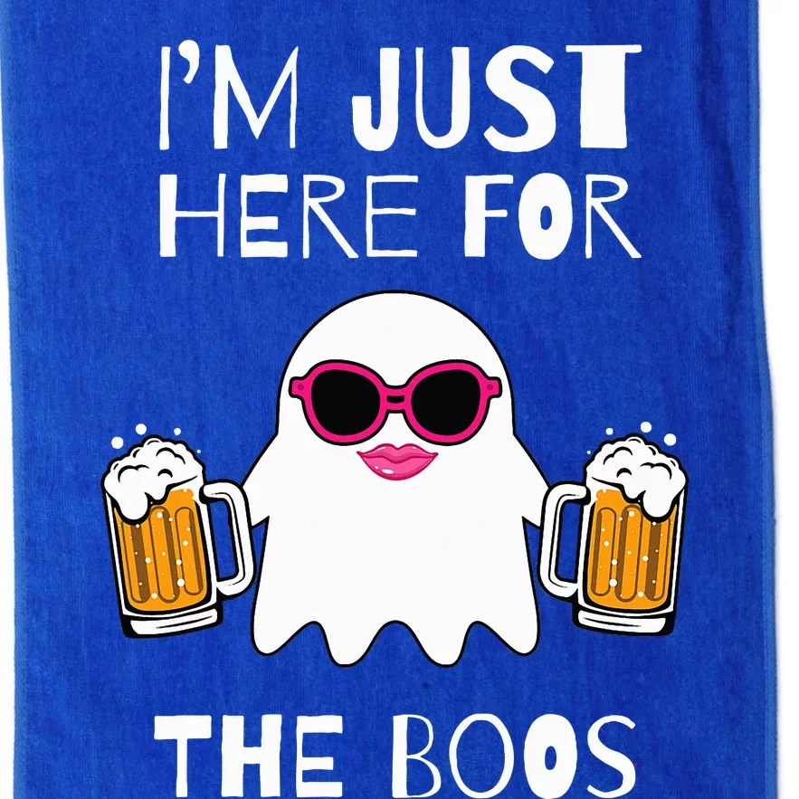 Im Just Here for the Boos Gifts Halloween Ghost Funny Woman Platinum Collection Golf Towel