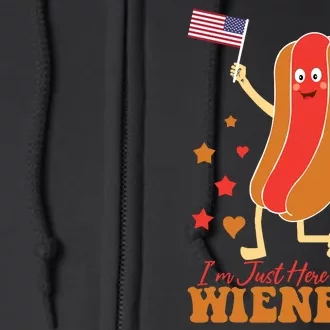 Im Just Here For The Wieners 4th Of July Shirts Full Zip Hoodie