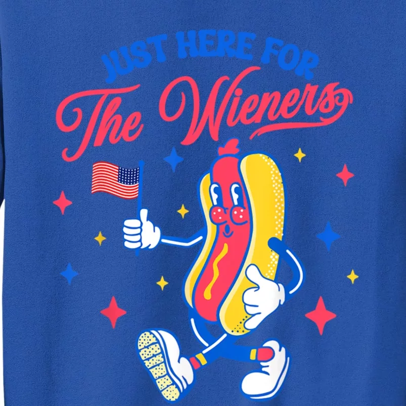 IM Just Here For The Wieners 4th Of July Hot Dog Cute Gift Tall Sweatshirt