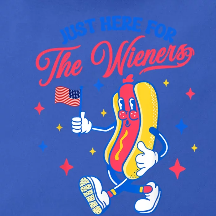 IM Just Here For The Wieners 4th Of July Hot Dog Cute Gift Zip Tote Bag