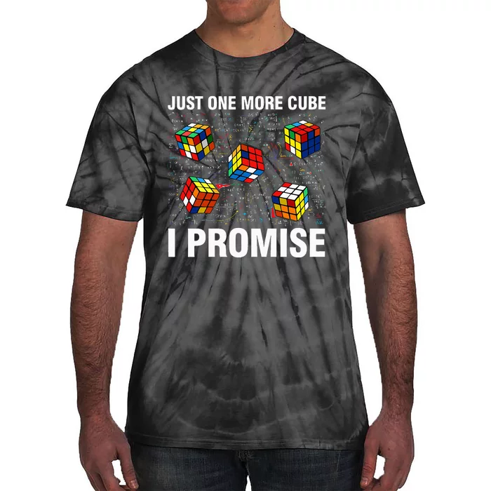 I'm Just Here To Solve Cubes Funny Math Lover Speed Cubing Tie-Dye T-Shirt