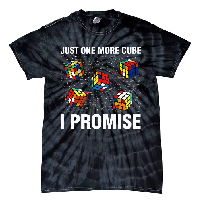 I'm Just Here To Solve Cubes Funny Math Lover Speed Cubing Tie-Dye T-Shirt