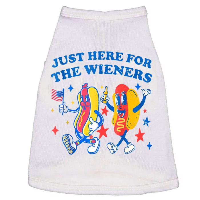 I'm Just Here For The Wieners 4th Of July Shirts Doggie Tank