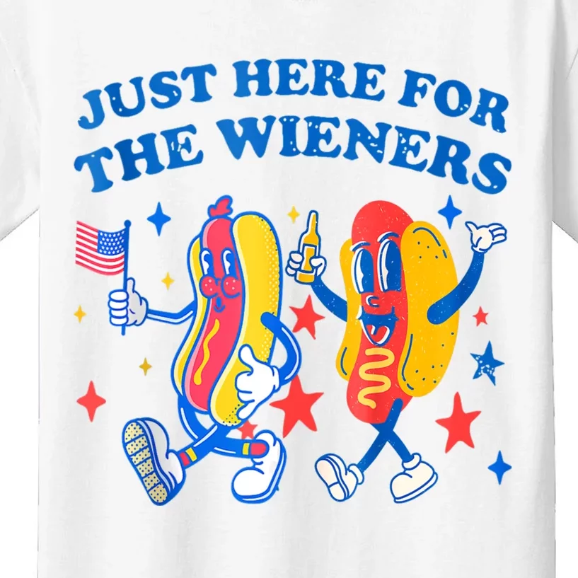 I'm Just Here For The Wieners 4th Of July Shirts Kids T-Shirt