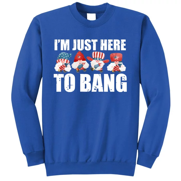 Im Just Here To Bang Fireworks Director Usa Meaningful Gift Tall Sweatshirt