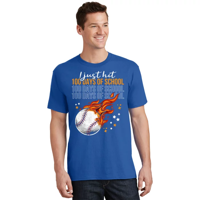 I Just Hit 100 Days Of School Baseball 100th Day Of School Cute Gift T-Shirt