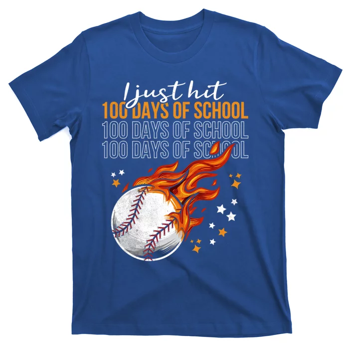 I Just Hit 100 Days Of School Baseball 100th Day Of School Cute Gift T-Shirt