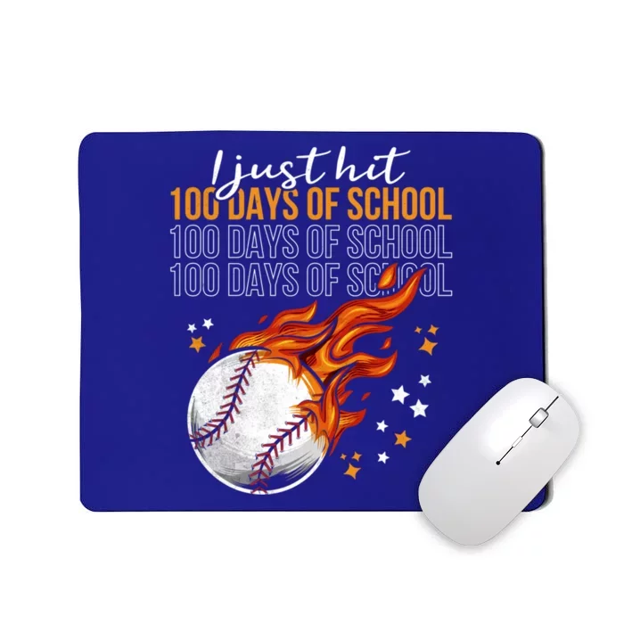 I Just Hit 100 Days Of School Baseball 100th Day Of School Cute Gift Mousepad