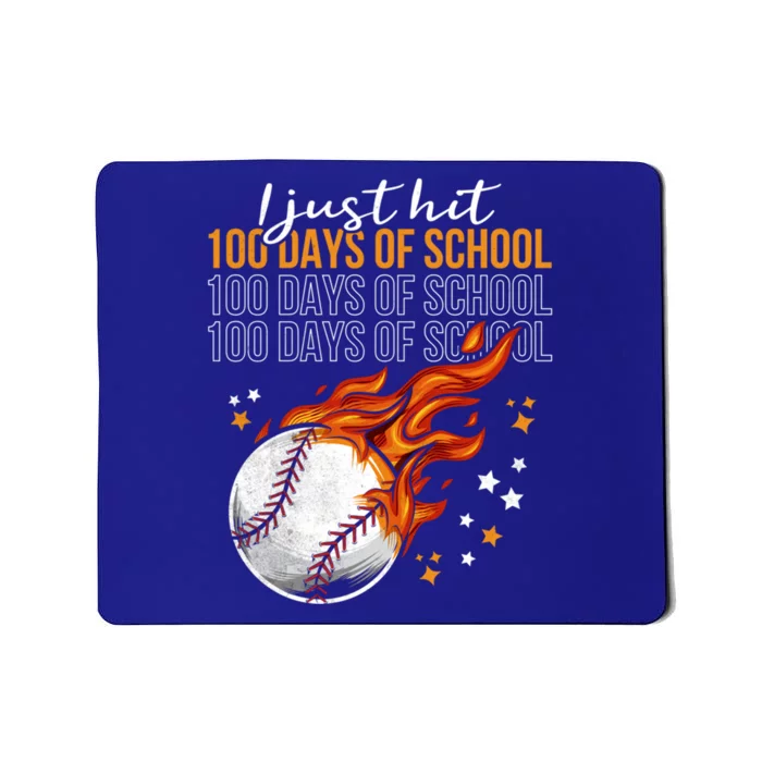 I Just Hit 100 Days Of School Baseball 100th Day Of School Cute Gift Mousepad