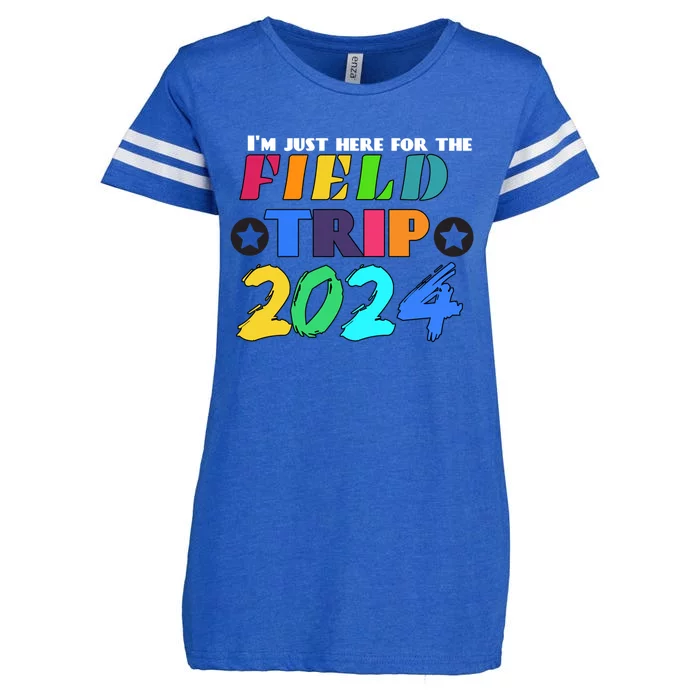 IM Just Here For The Field Trip Teacher Field Day 2024 Gift Enza Ladies Jersey Football T-Shirt