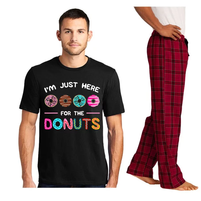 Im Just Here For The Donuts Doughnut Dough Sweet Dessert Pajama Set