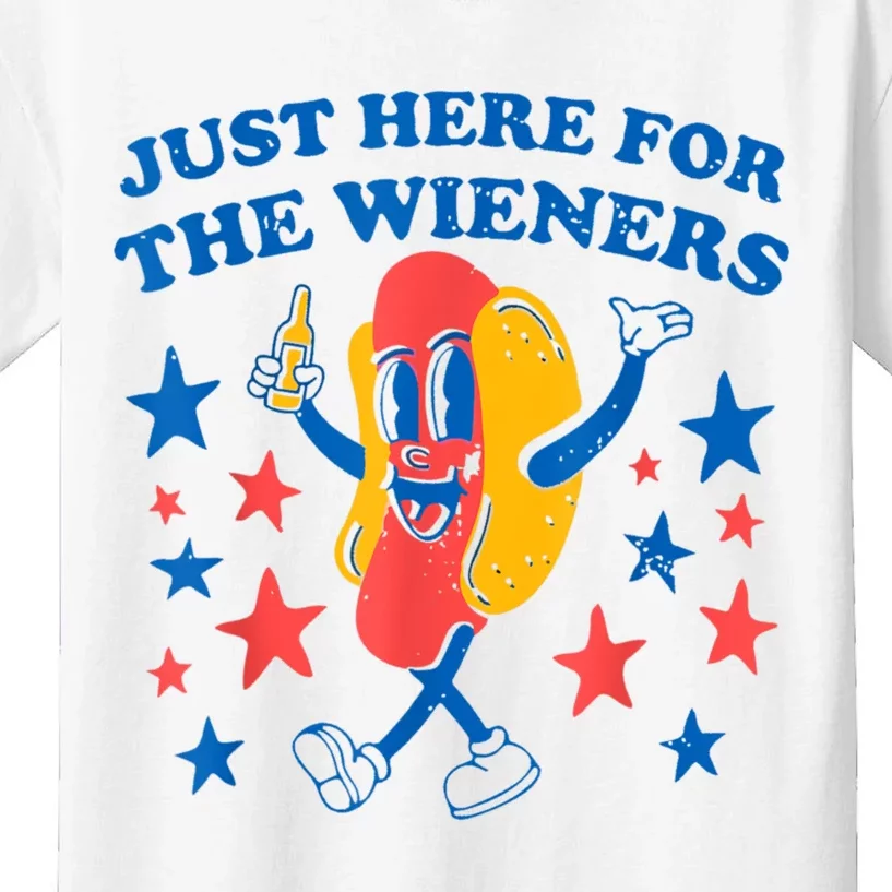 I'm Just Here For The Wieners 4th Of July Shirts Kids T-Shirt