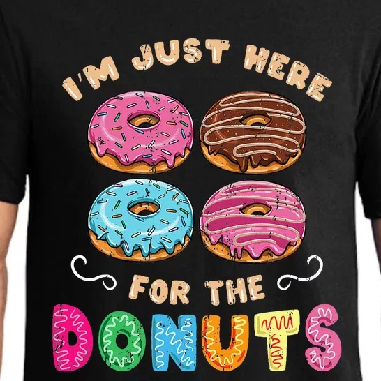 Im Just Here For The Donuts Candy Lover Pajama Set