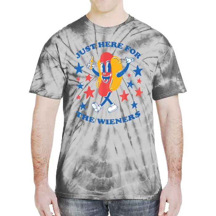 I'm Just Here For The Wieners 4th Of July Shirts Tie-Dye T-Shirt