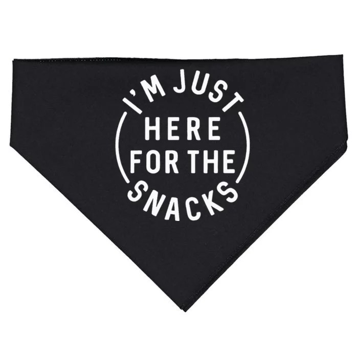 Im Just Here For The Snacks USA-Made Doggie Bandana