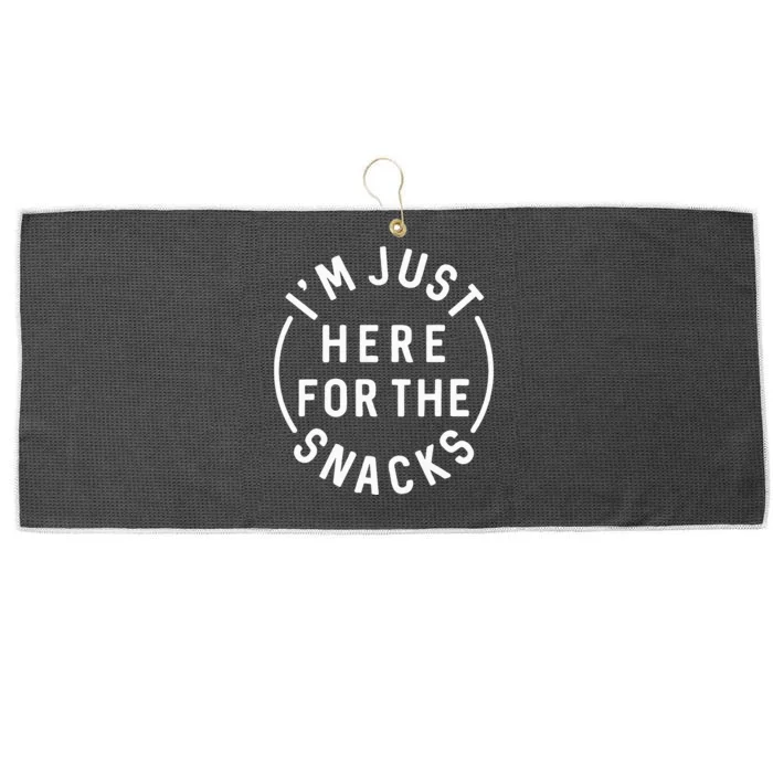 Im Just Here For The Snacks Large Microfiber Waffle Golf Towel