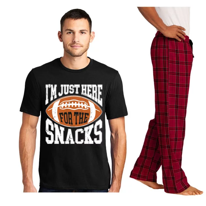 IM Just Here For The Snacks Funny Football Watching Pajama Set