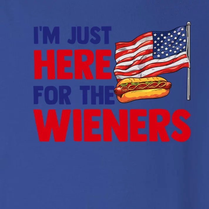 IM Just Here For The Wieners Gift Toddler Long Sleeve Shirt