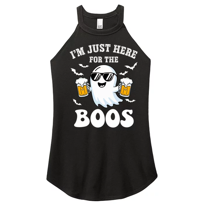 IM Just Here For The Boos Halloween Costume Women’s Perfect Tri Rocker Tank