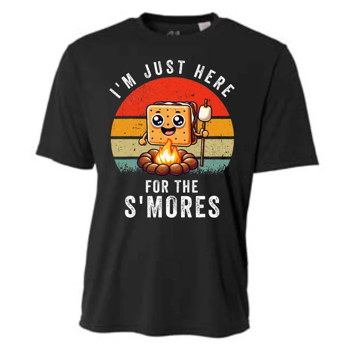 IM Just Here For The Smores Campfire SMores Cooling Performance Crew T-Shirt