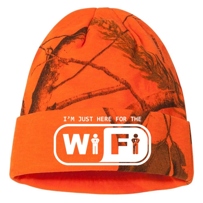 Im Just Here For The Wifi Kati - 12in Camo Beanie