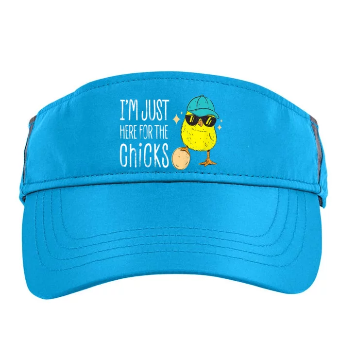 I'm Just Here For The Chicks Cute Adult Drive Performance Visor